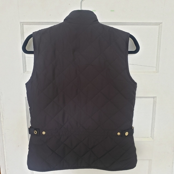 RALPH LAUREN WOMEN EQUESTRIAN REVERSIBLE QUILTED VEST BLACK TURQUOISE SM… - Picture 5 of 15